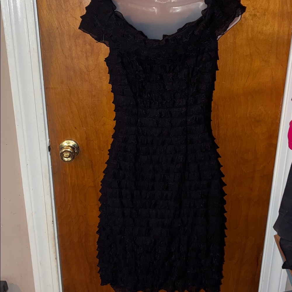 JS Collections Black Textured Dress - Picture 2 of 2